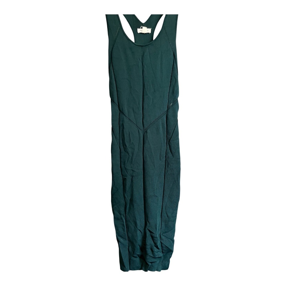 Silence + Noise Bodycon Dress Womens Medium Green Excellent Ribbed Racerback